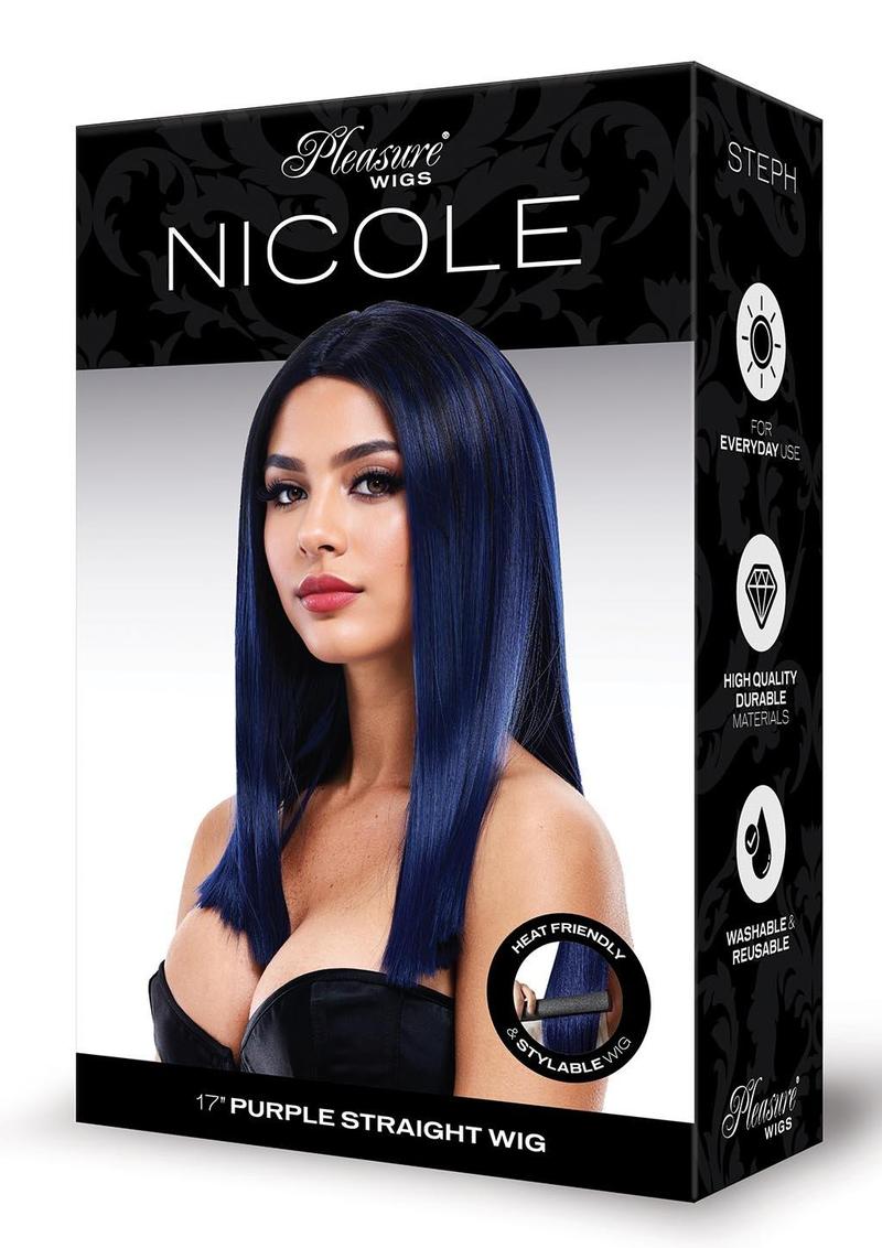 Nicole Purple Mid Length Stylable Wig