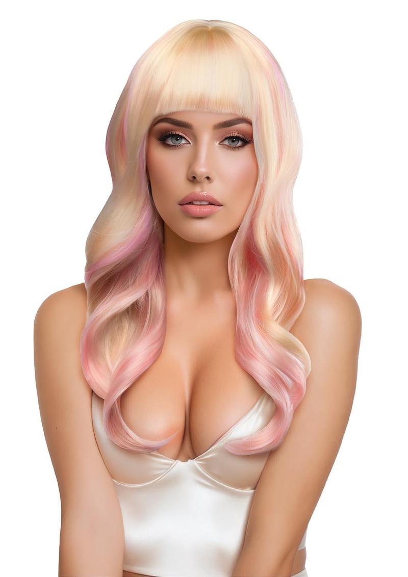 Nicki Light Pink and Platinum Long Stylable Wig