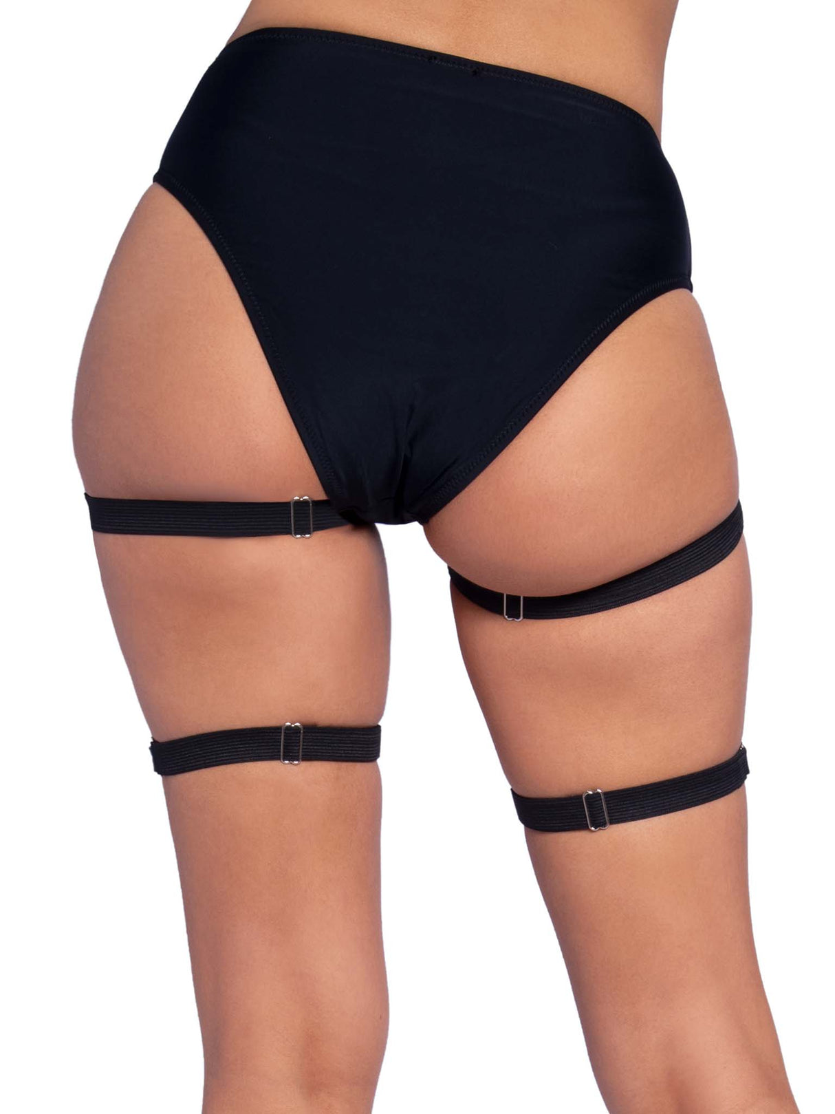 Dual Strap Studded Thigh High Leg Garters