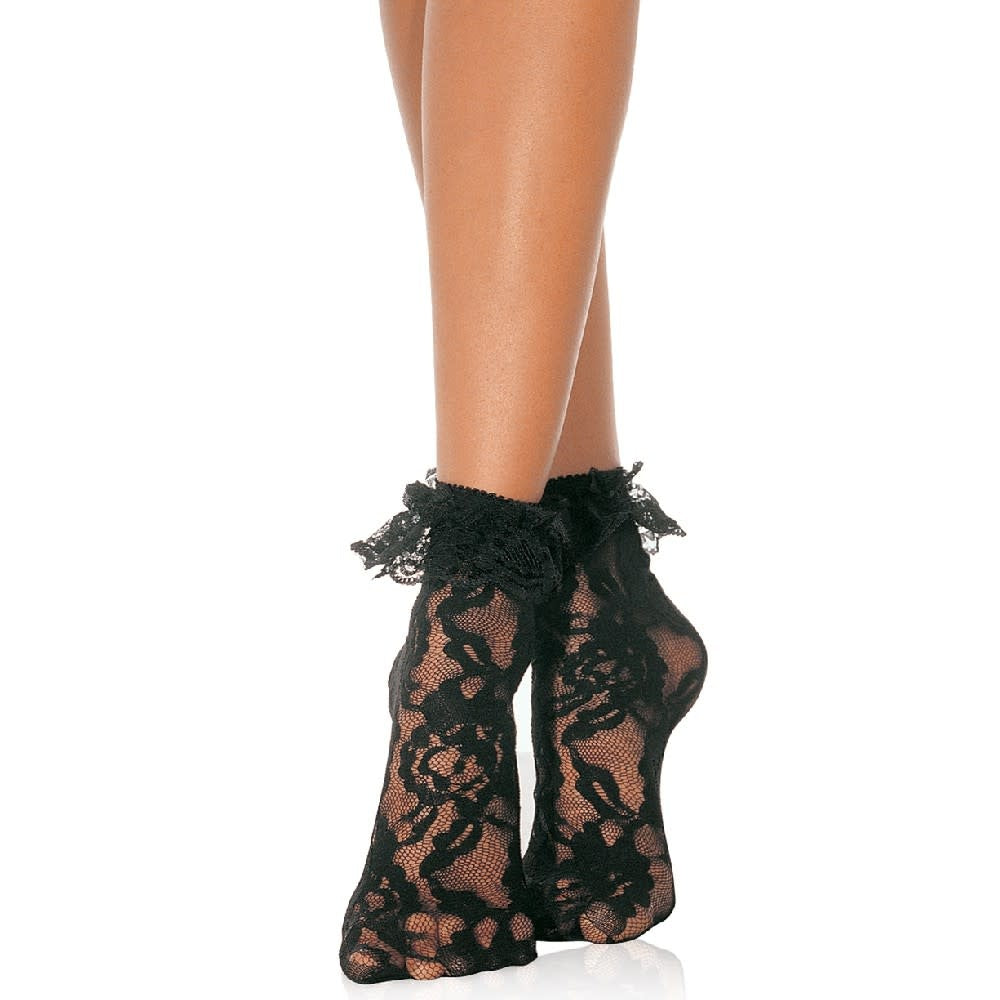 Lace Anklets With Ruffle
