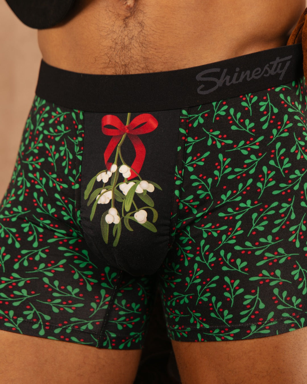 Kiss Me There Mistletoe Pouch Boxer Brief