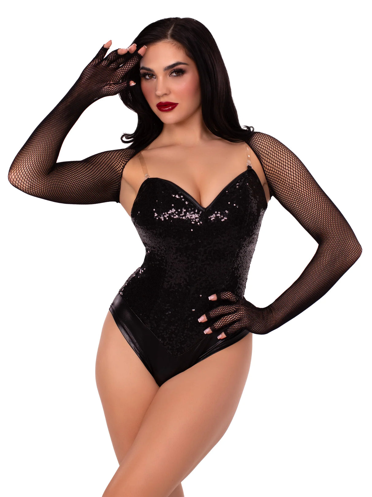 Fishnet Fingerless Gloved Shrug - One Size Fits Most