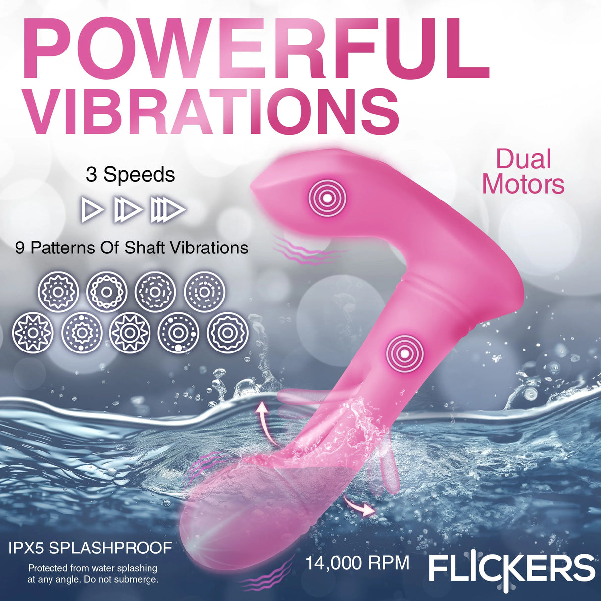 FLICKERS Flicking G-Spot Vibrator w/Remote