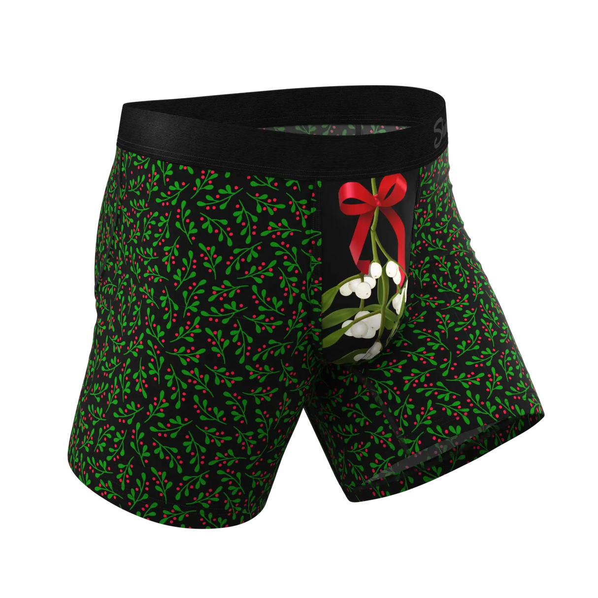 Kiss Me There Mistletoe Pouch Boxer Brief
