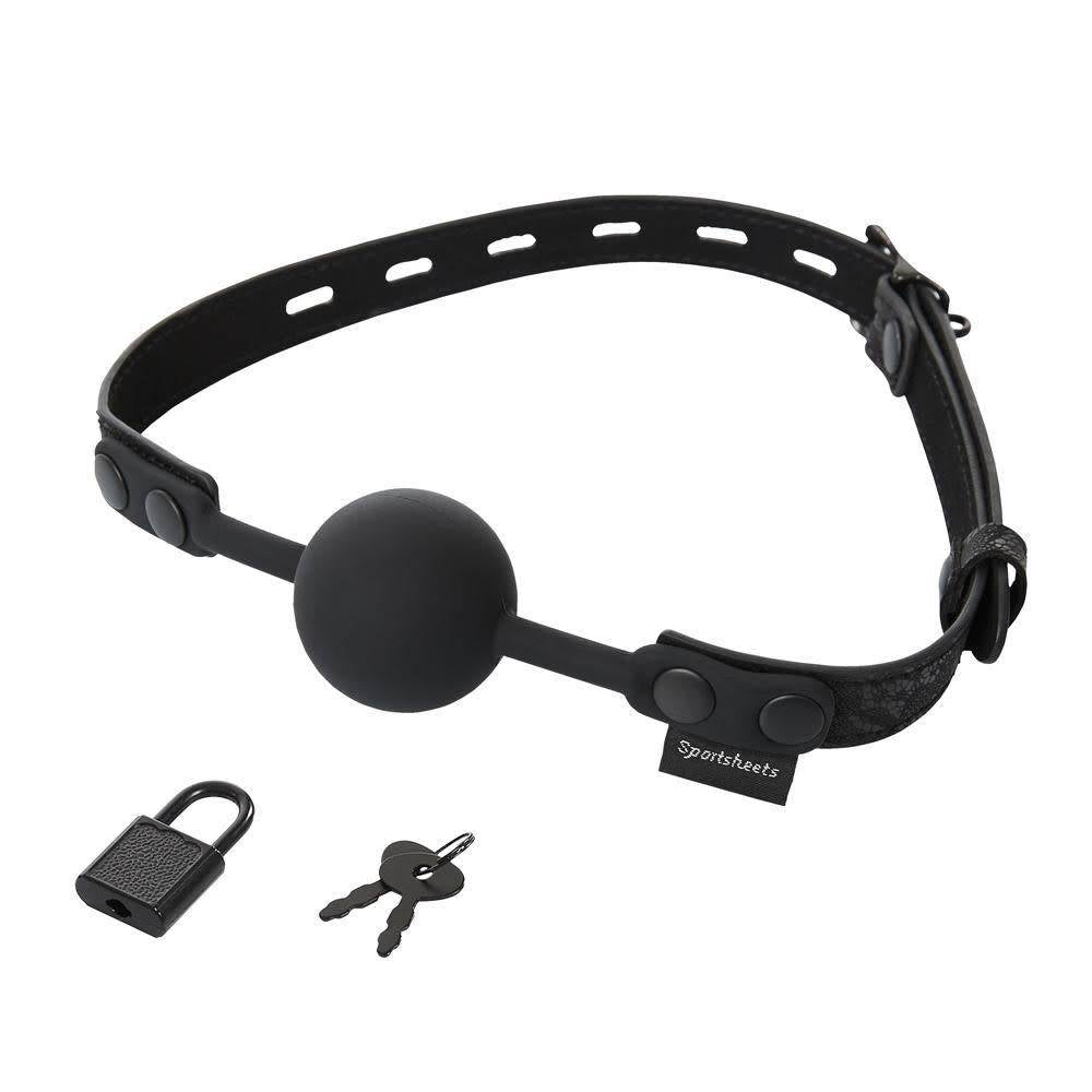 Locking Lace Silicone Ball Gag