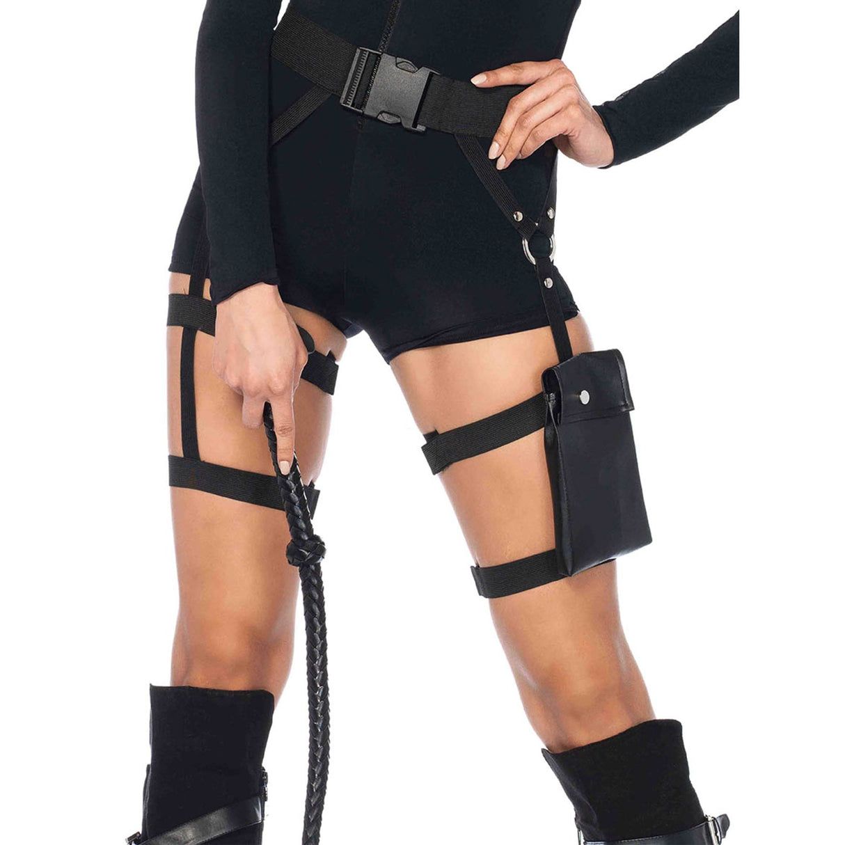 Multi Strap Gartered Pocket Utility Belt