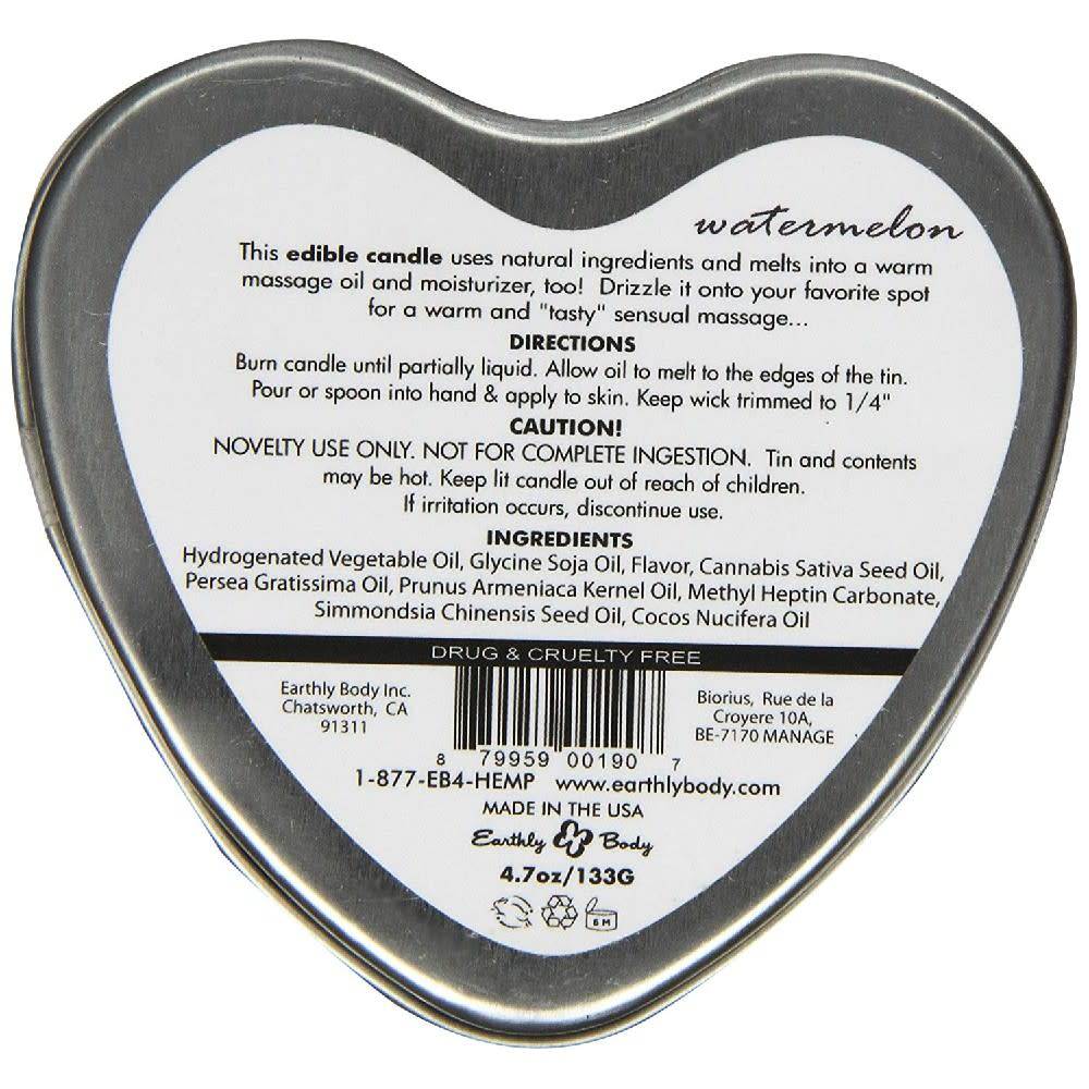 Edible Massage Hemp Candle - Watermelon 4 oz