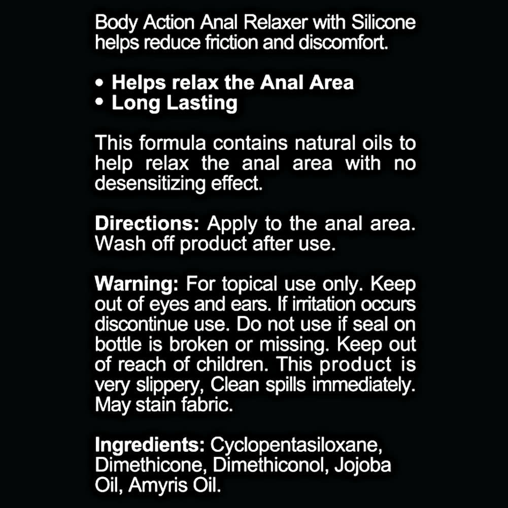 Anal Relaxer Silicone Lubricant - 1.7 Oz.