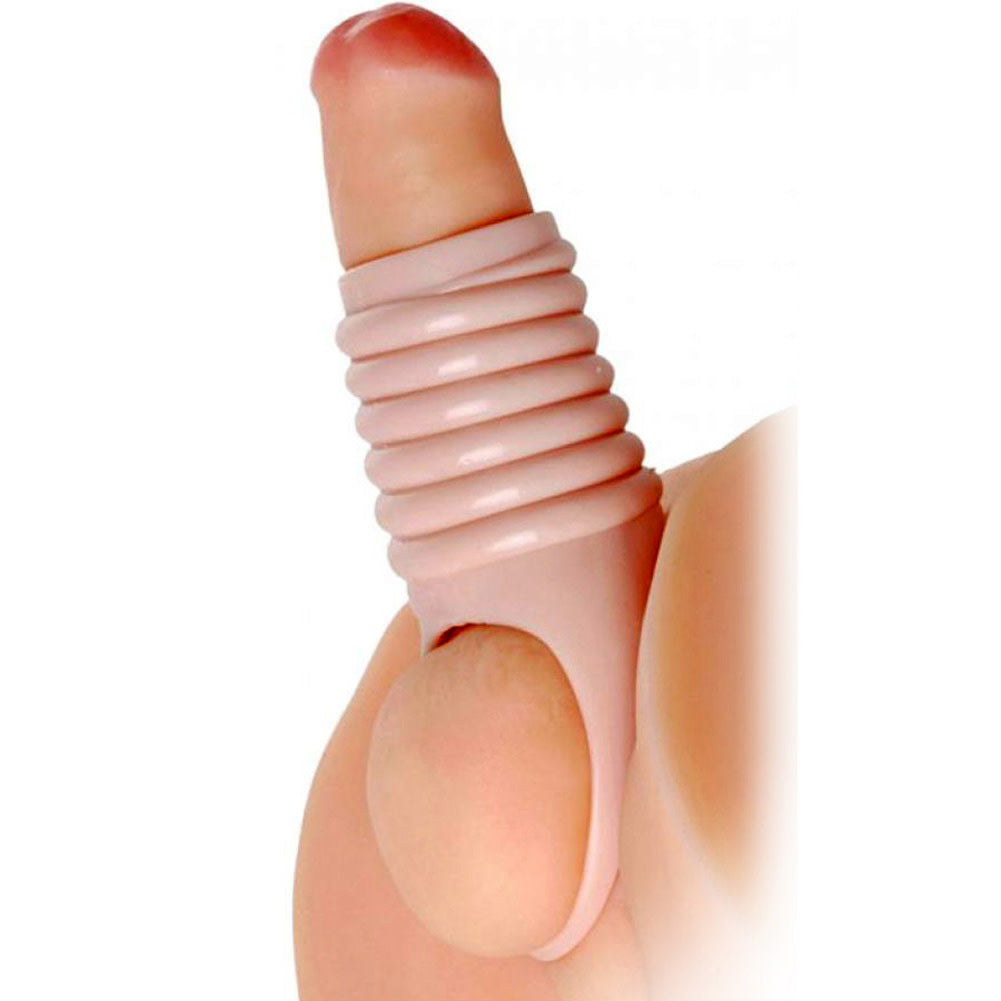 Really Ample Ribbed Penis Enhancer - Natural