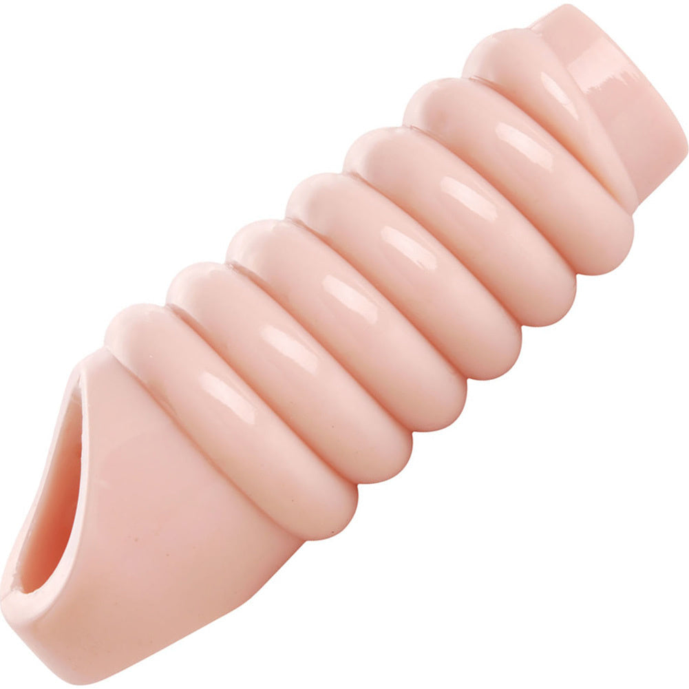 Really Ample Ribbed Penis Enhancer - Natural