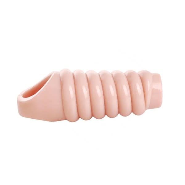 Really Ample Ribbed Penis Enhancer - Natural