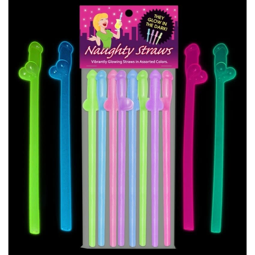 Rainbow Glow Naughty Straws