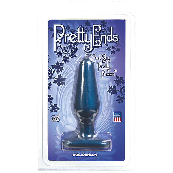 Pretty Ends Iridescent Butt Plug - Medium - Midnight Blue