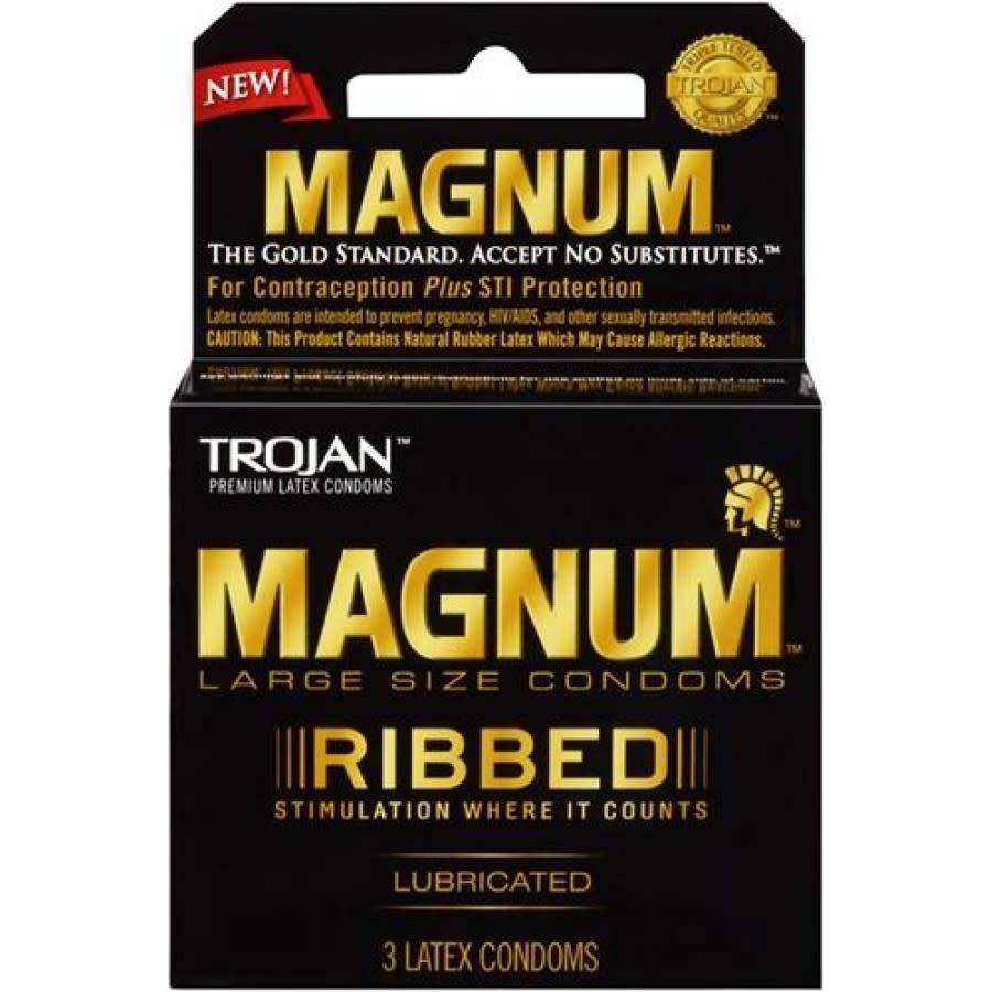 Magnum Ribbed Condom 3-pack
