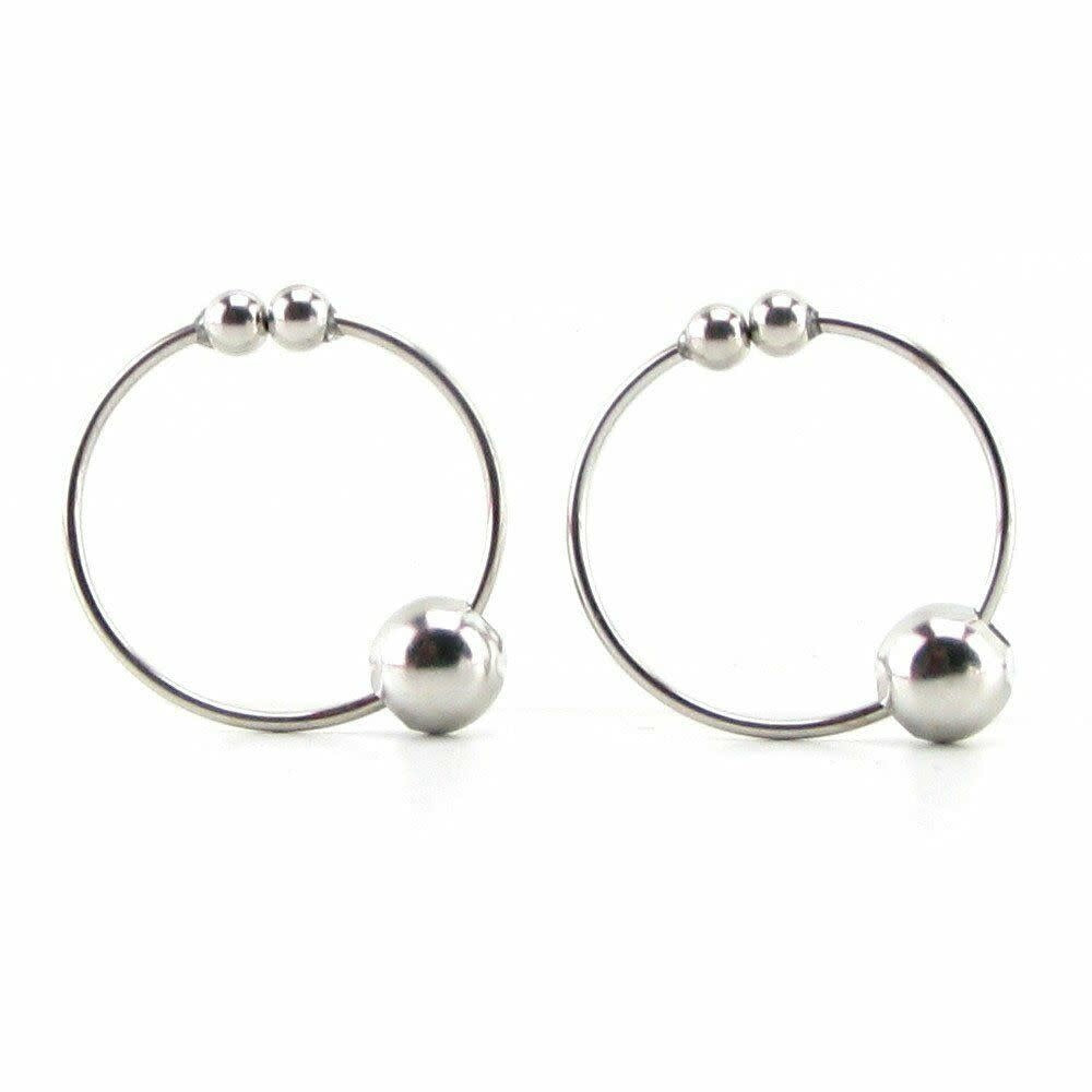 Bull Nipple Rings - Silver