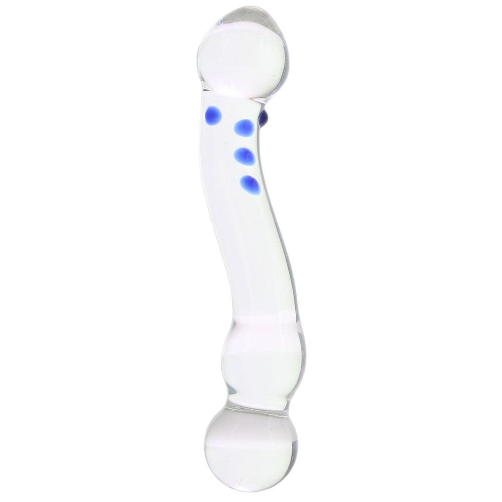 6" Textured G-Spot Glass Dildo