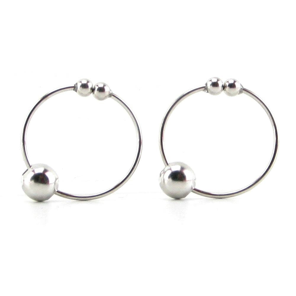 Bull Nipple Rings - Silver
