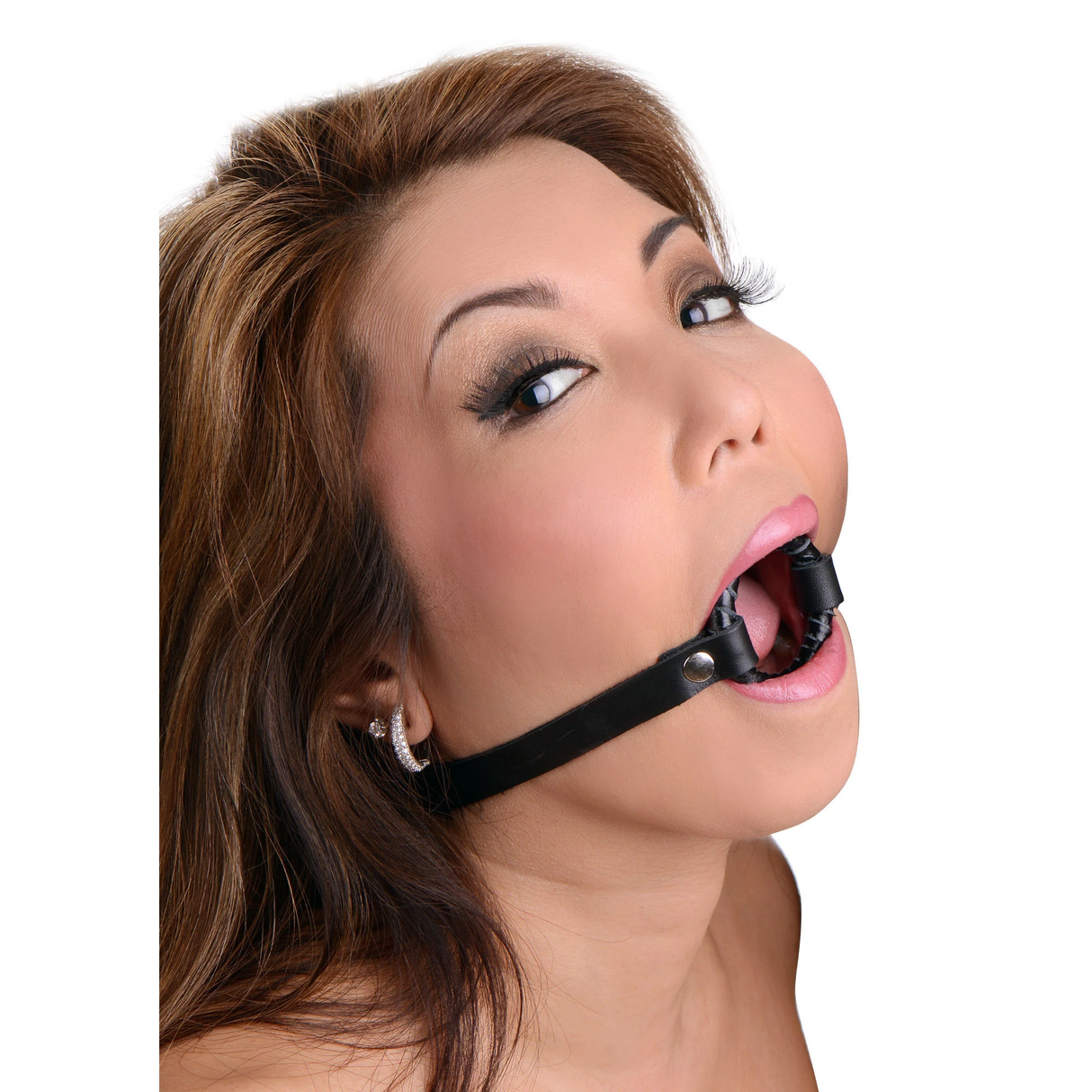 Leather Wrapped Ring Gag - Large