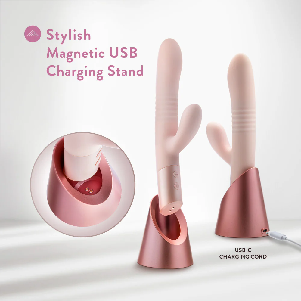 Fraya Thrusting Rabbit Vibrator - Pink
