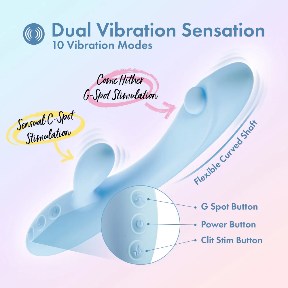 Moondust Magic Come Hither Vibrator - Blue