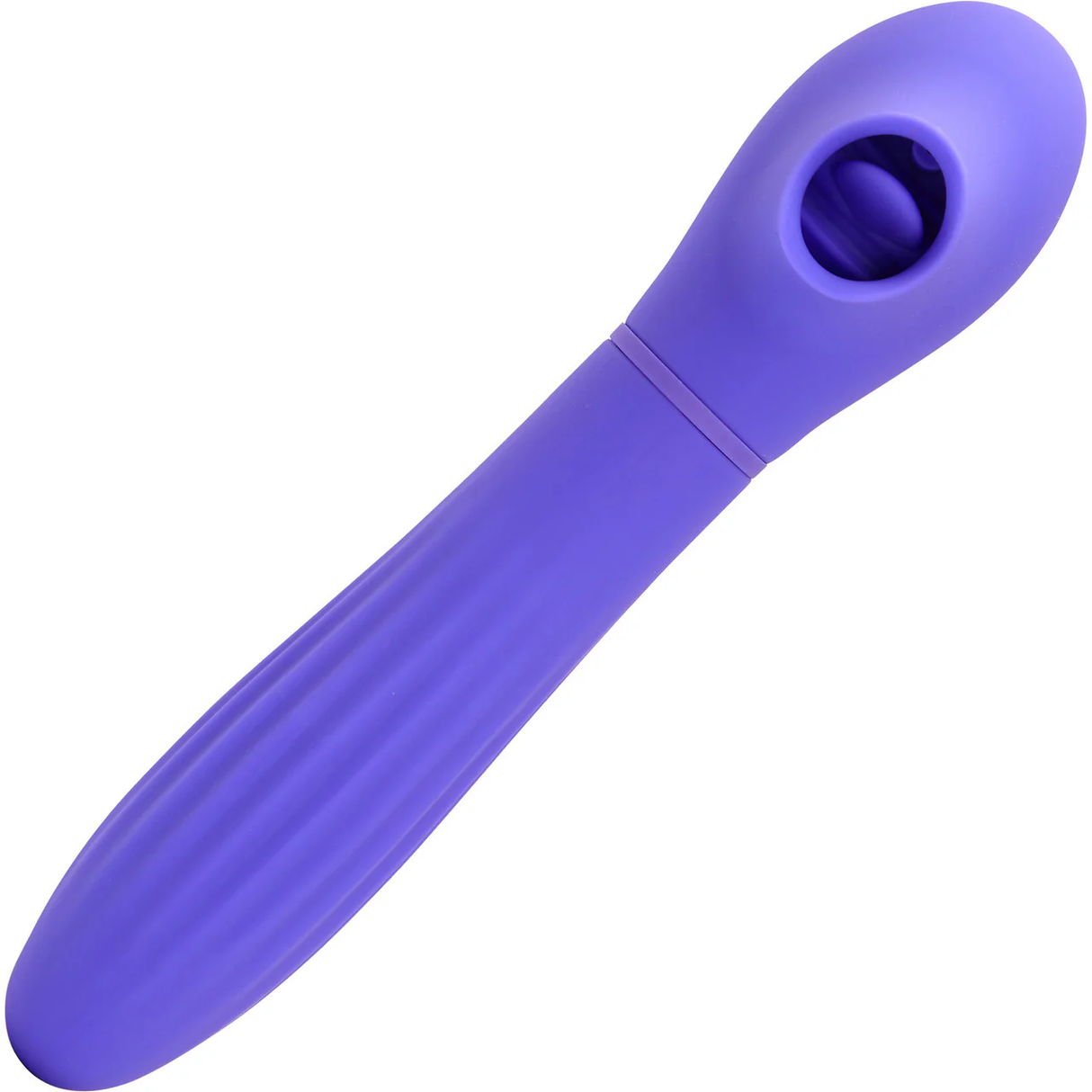 Daisy Thrusting & Flickering Tongue Vibrator With Suction - Violet