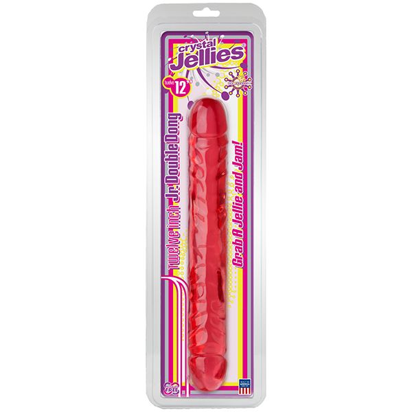Crystal Jellies 12-inch Jr. Double Dong - Pink