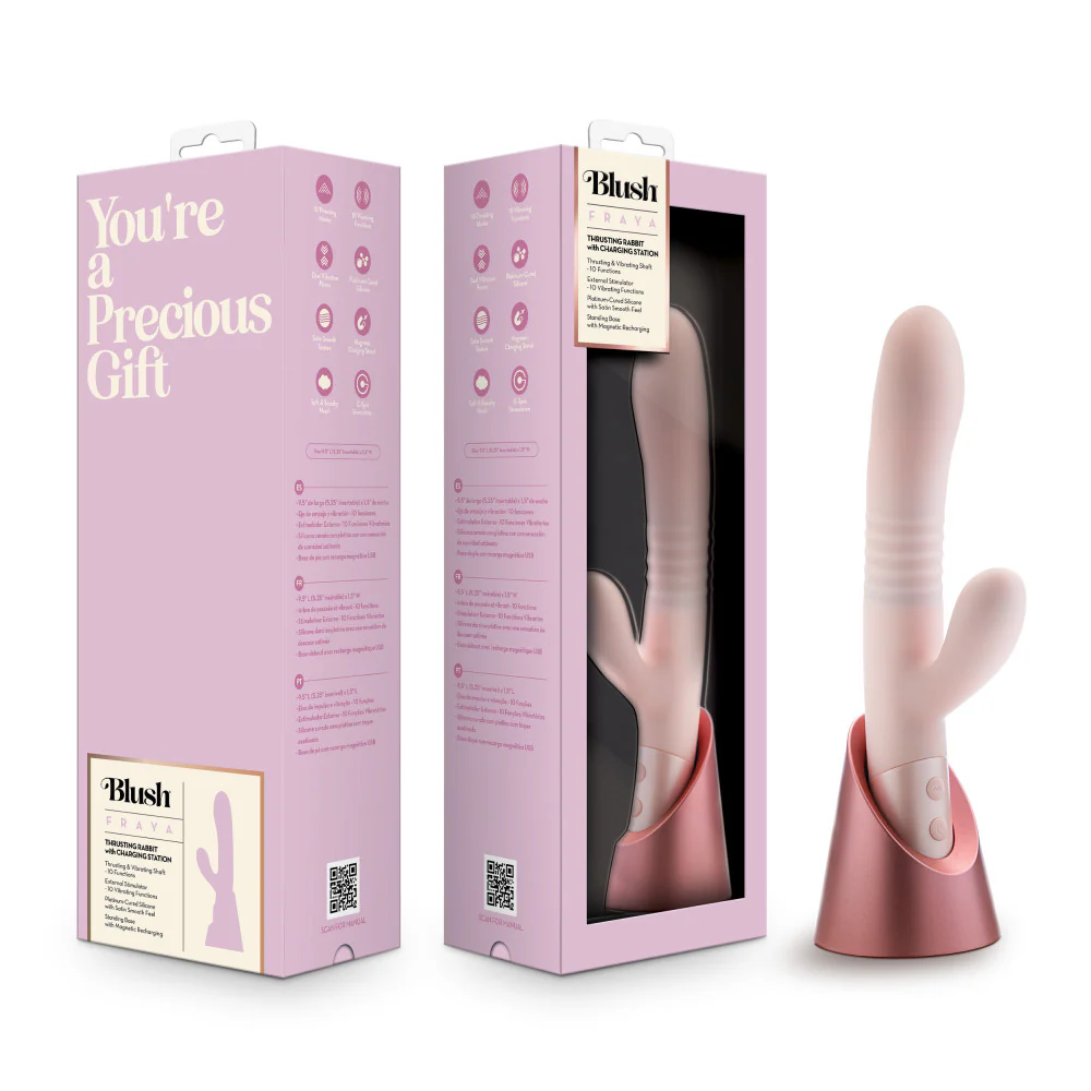 Fraya Thrusting Rabbit Vibrator - Pink