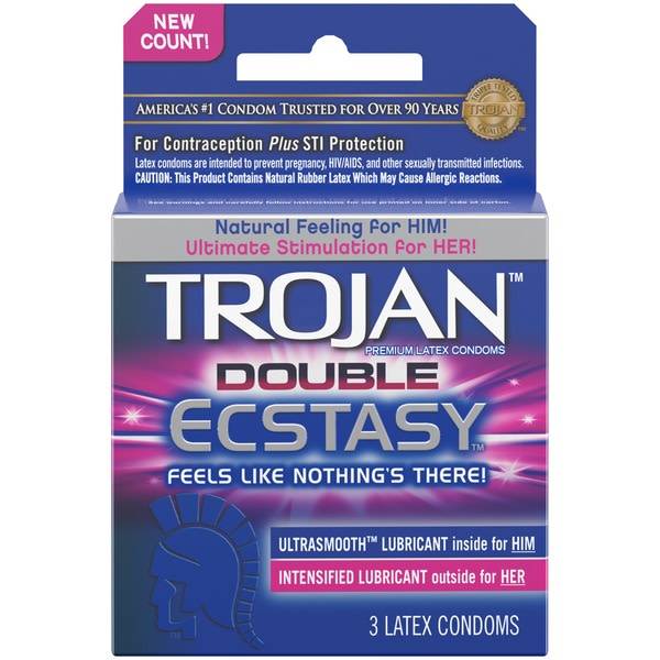 Double Ecstasy Condoms - 3 Pack