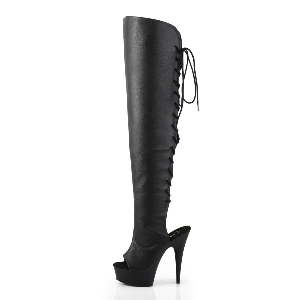 6" Matte Open Toe/Heel Thigh High Boot