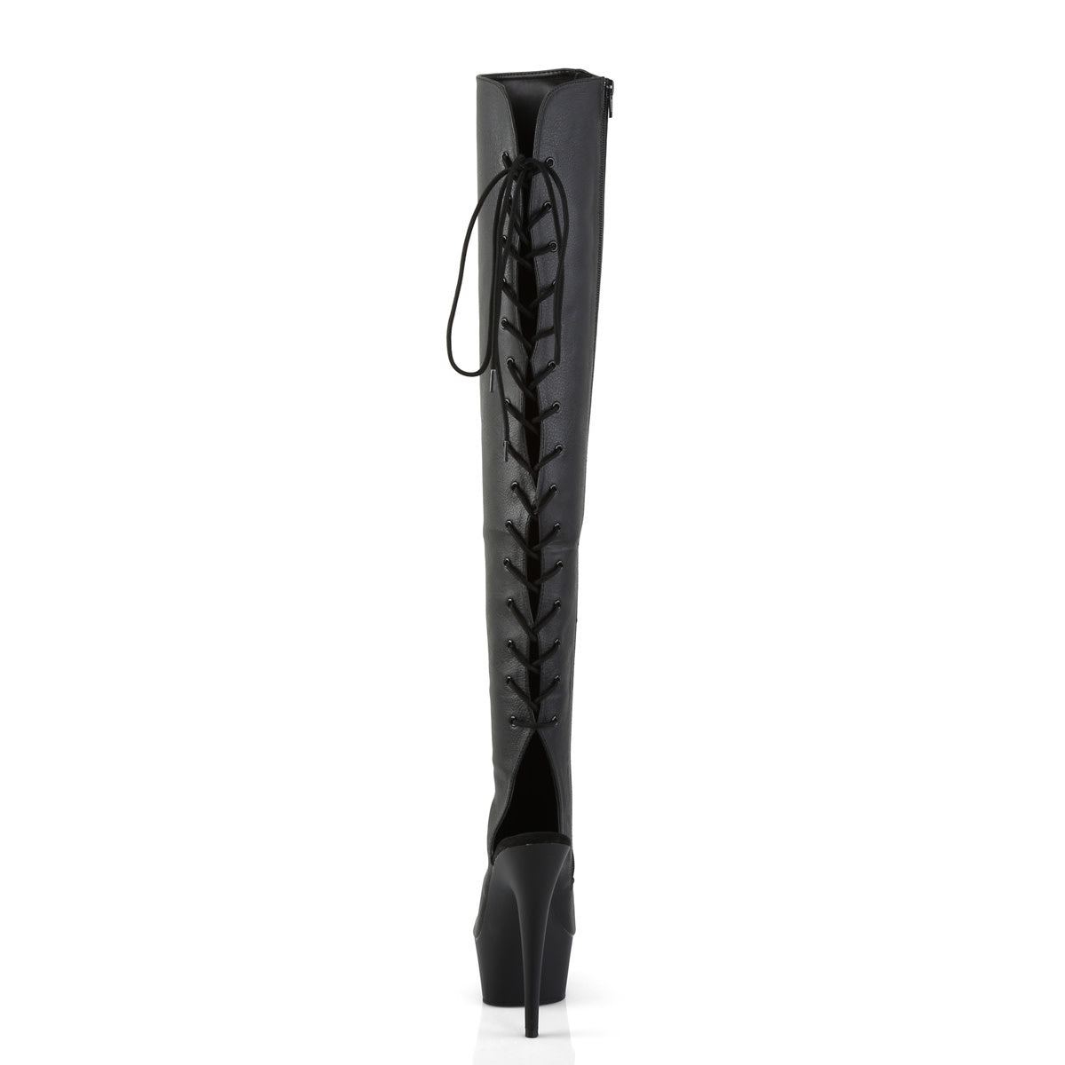 6" Matte Open Toe/Heel Thigh High Boot