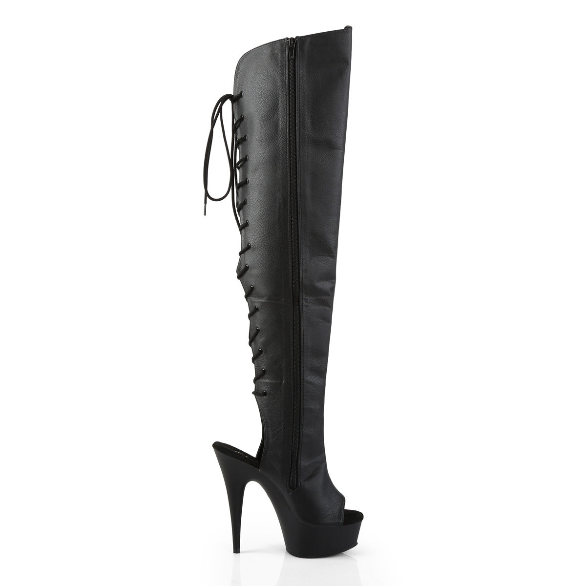 6" Matte Open Toe/Heel Thigh High Boot