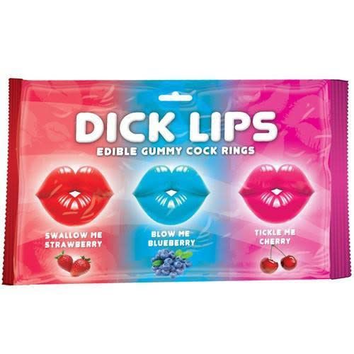 Dick Lips Edible Gummy Cock Rings 3-Pack