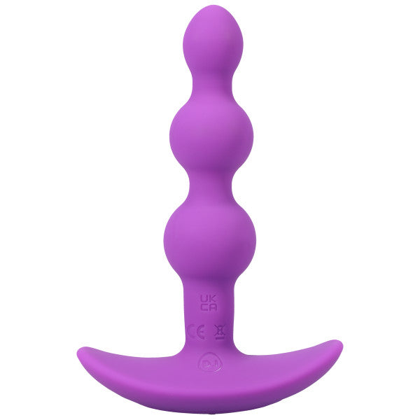 A-Play Beaded Vibrating Plug - Purple