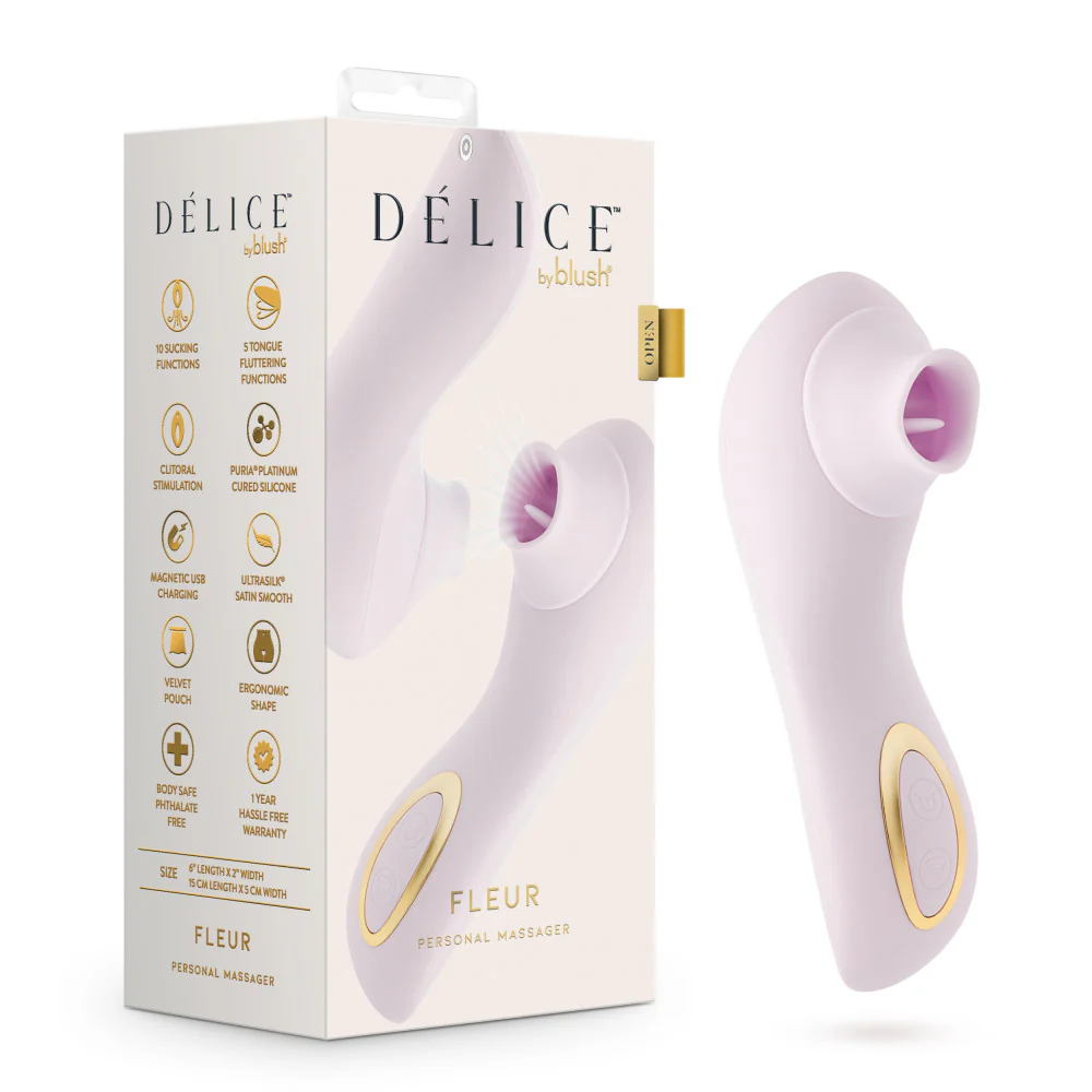 Delice Fleur Fluttering Suction Personal Massager