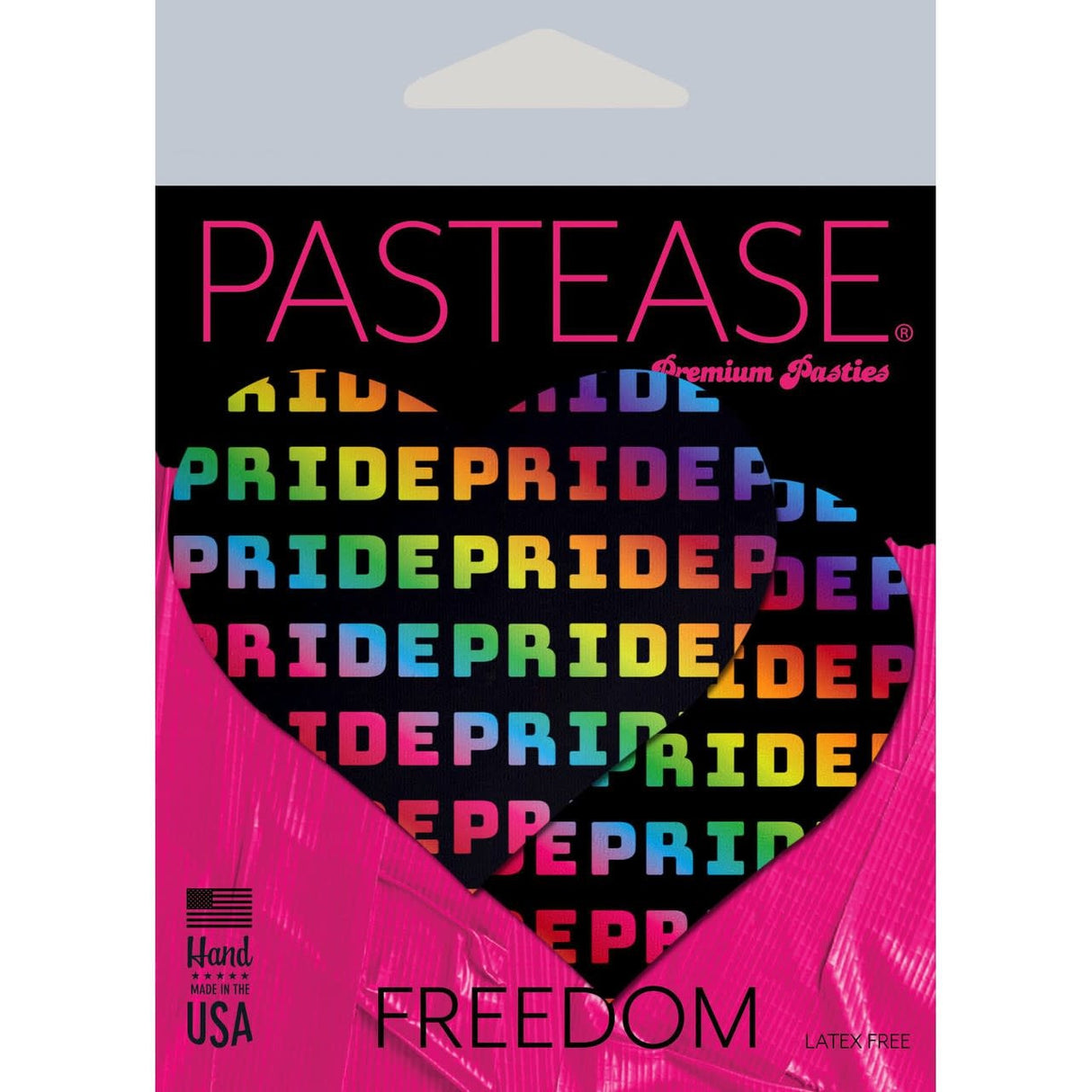 Black Rainbow Pride Heart Pasties