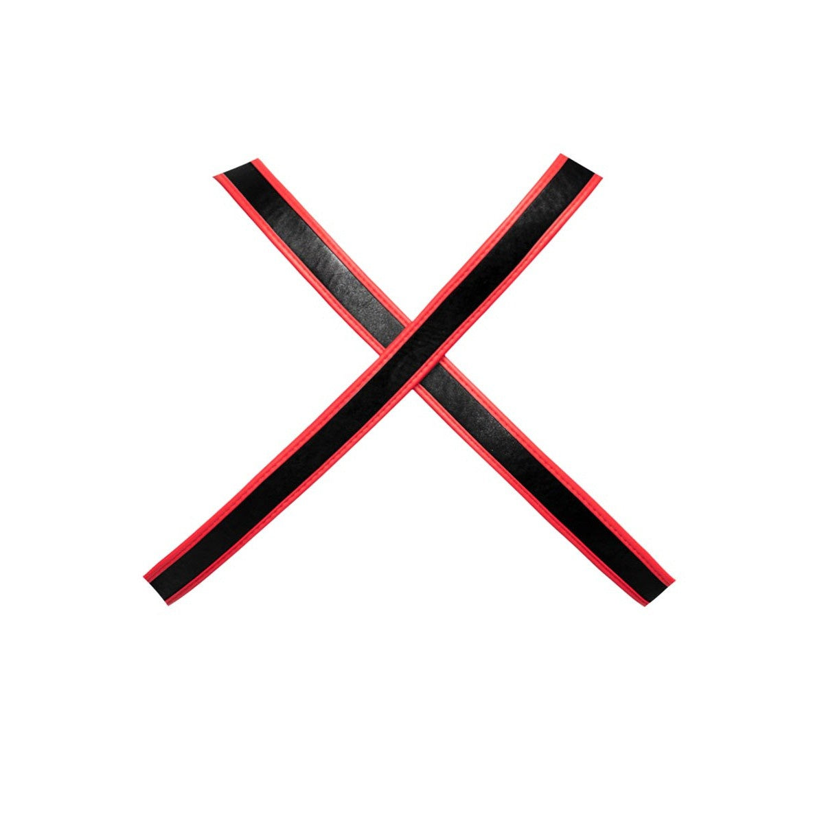 Leo Studded Chest Harness - Black/Red