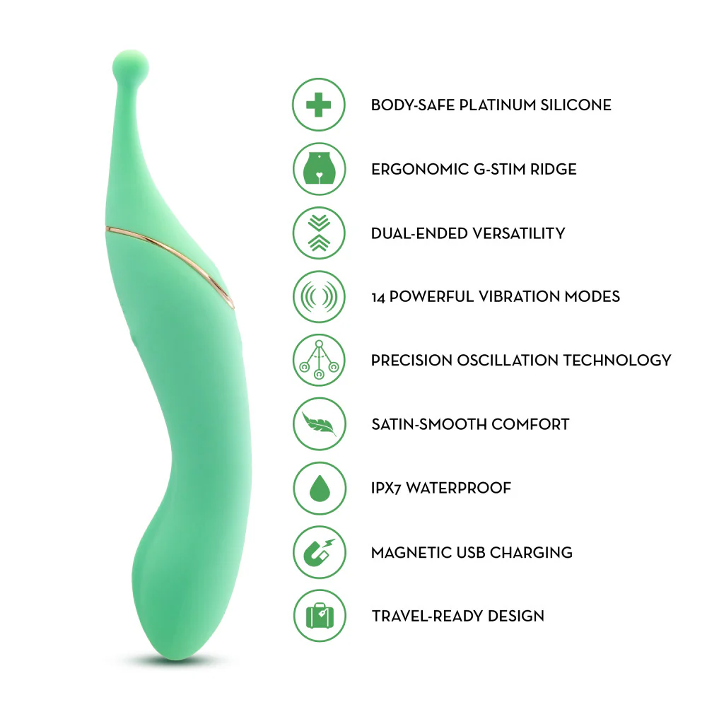 Stella Dual Stim Vibrator - Green