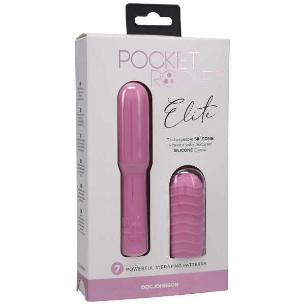 Pocket Rocket Elite Rechargeable w/Removable Sleeve - Pink