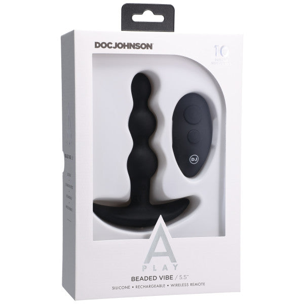 A-Play Beaded Vibrating Plug - Black
