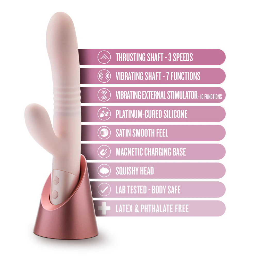 Fraya Thrusting Rabbit Vibrator - Pink