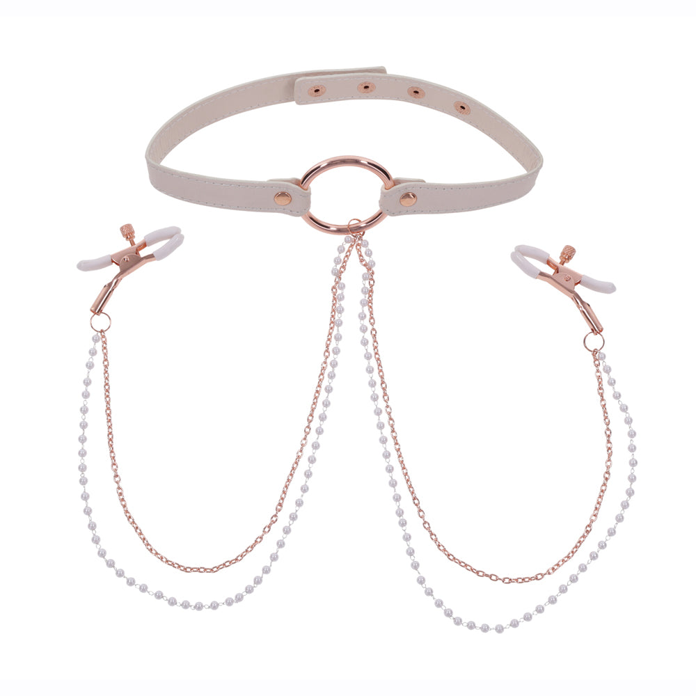 Peaches N' Cream Collar And Nipple Clamps