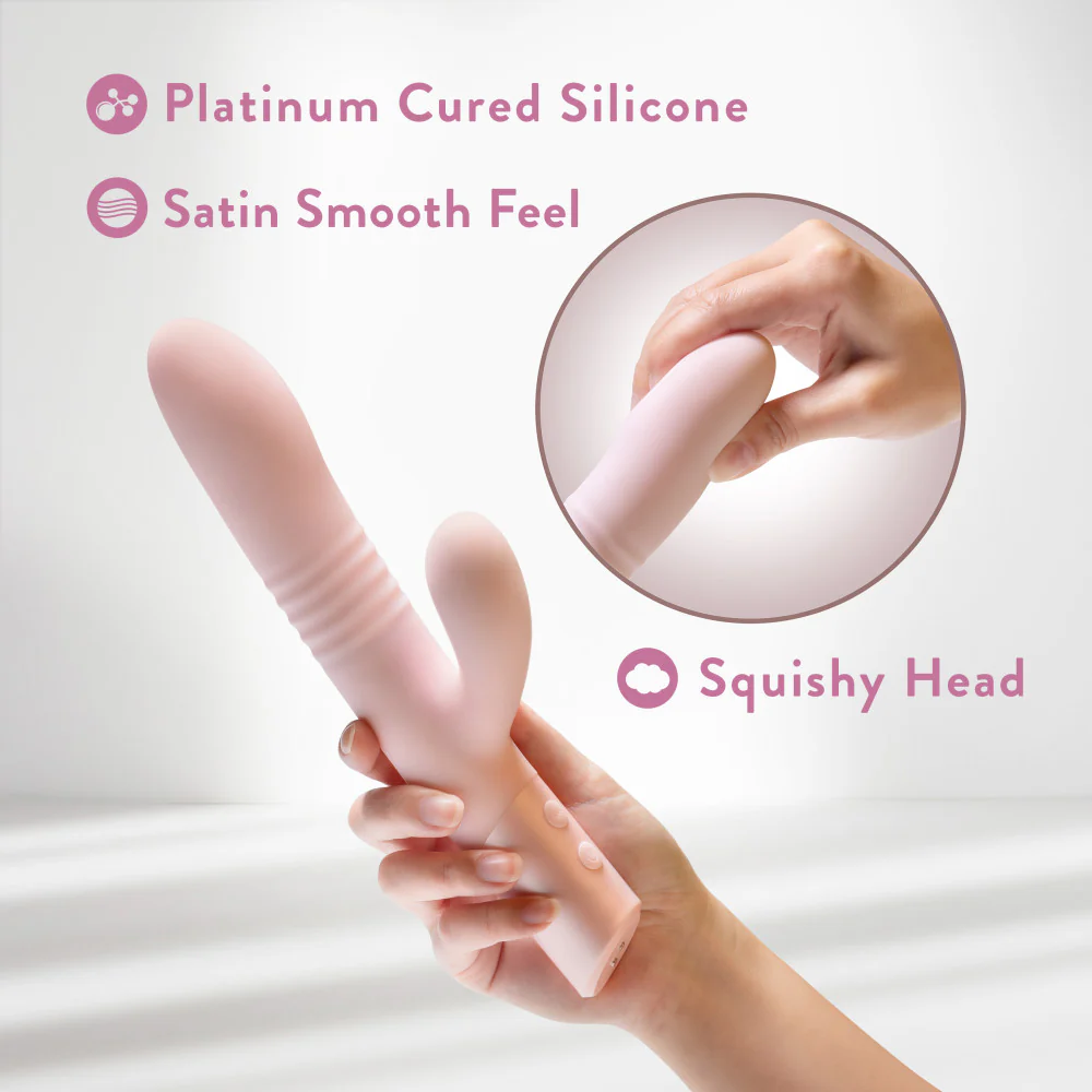 Fraya Thrusting Rabbit Vibrator - Pink