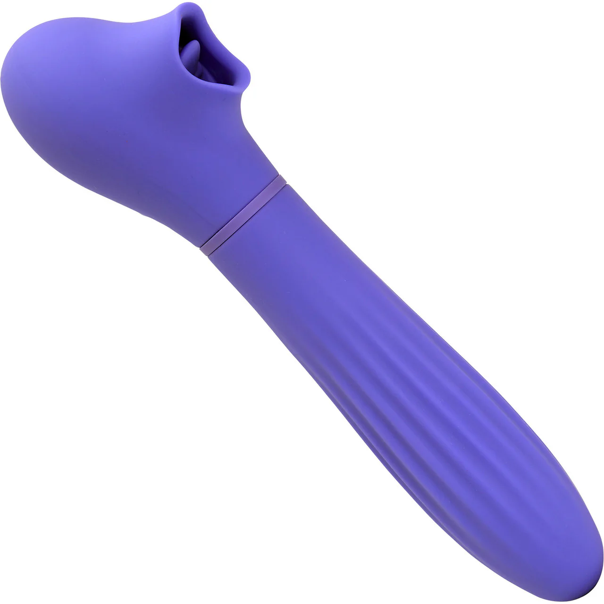 Daisy Thrusting & Flickering Tongue Vibrator With Suction - Violet