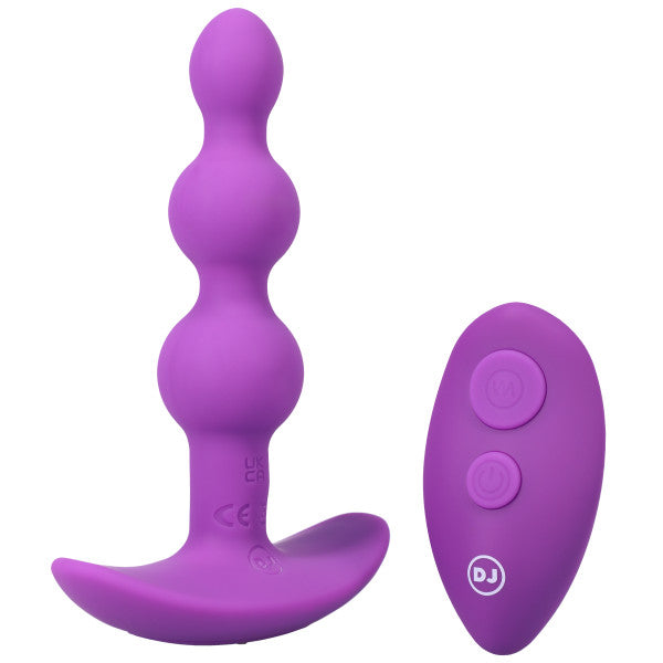 A-Play Beaded Vibrating Plug - Purple