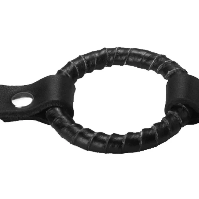 Leather Wrapped Ring Gag - Large