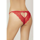 Lace Heart Crotchless Panty