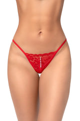 Draping Pearl Lacy G-String Panty