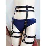 Strappy Leather Garter Belt