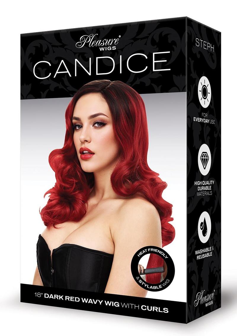 Candice Maroon Ombre Curled Stylable Wig