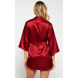 Satin 3/4 Sleeve Robe with Matching Sash